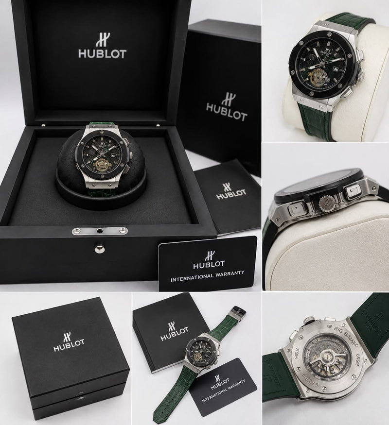 Hublot Big Bang Green Strap Watch